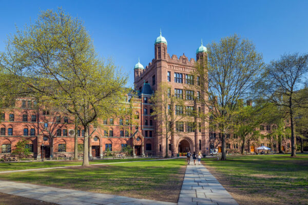 53573052 - yale university buildings in spring blue sky in new haven, ct usa