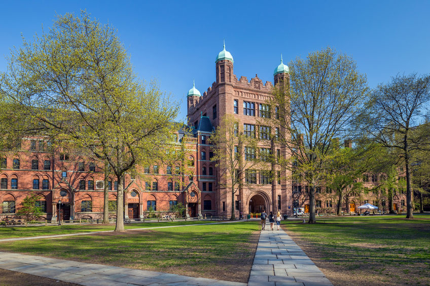 53573052 - yale university buildings in spring blue sky in new haven, ct usa