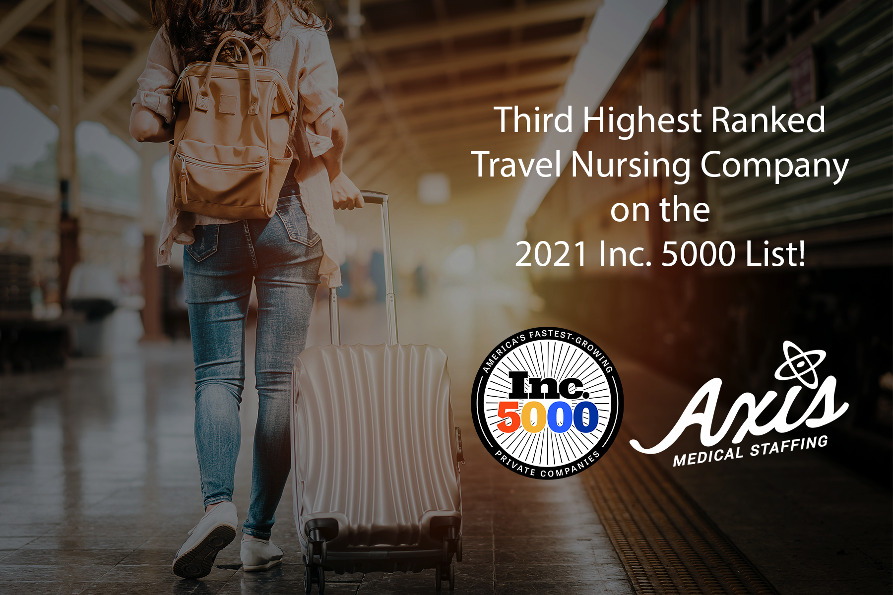 Axis Medical Staffing is the 3rd Highest Ranked Travel Nursing Company on the 2021 Inc. 5000 List!