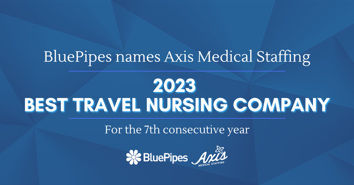 BluePipes names Axis Best Travel Nursing Company in 2023